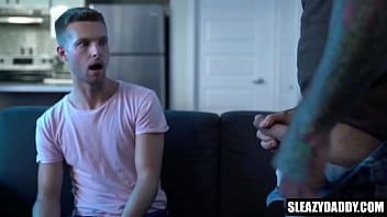 Step son got home late & now has to suck step dad's cock 