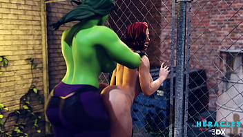 She-Hulk pounding Black Widow