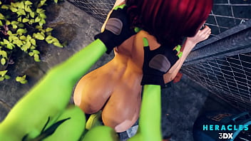 She-Hulk pounding Black Widow