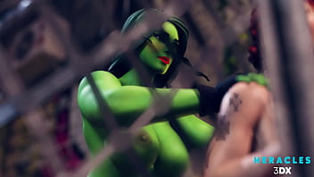 She-Hulk pounding Black Widow