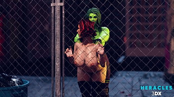 She-Hulk pounding Black Widow
