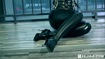 [Fejira com] Captured girl on latex catsuit