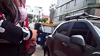 Student caught by a stranger on the street and agrees to fuck hard IN THE HOTEL in exchange for Money