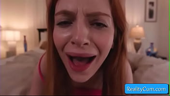 Sexy redhead slut Aaliyah Love get her pusy pounded hard from behind and receive a big load of hot cum on her nice butt