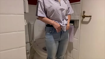 Hidden masturbation in the toilet. I've become such a pervert.