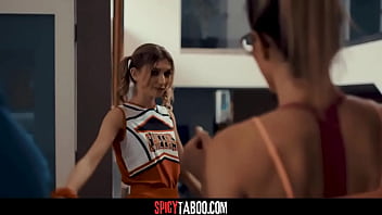 Coach milf invite cheerleader to a threesome with her perv husband