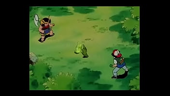 Ash botando metapod para endurecer