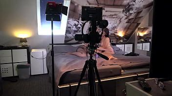 Lucky old man! He meets two hot sluts in the hotel room and can fuck them both!