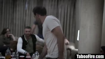 Innocent teen fucked hard during party ifo her friends