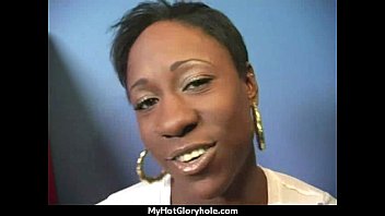 Gloryhole cock licking and sucking interracial 19