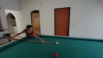 TEACHING MY LATINA FRIEND TO PLAY POOL - Kristal Bridge/ Dani Clark