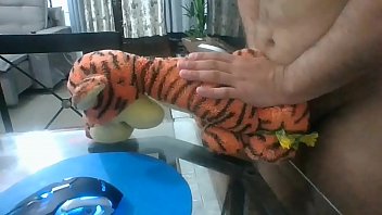 Crazy sex with stuffed a.