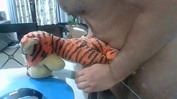 Crazy sex with stuffed a.