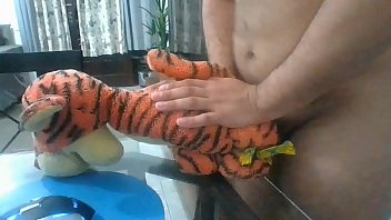 Crazy sex with stuffed a.