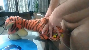 Crazy sex with stuffed a.