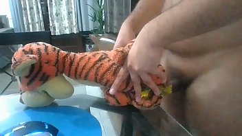 Crazy sex with stuffed a.