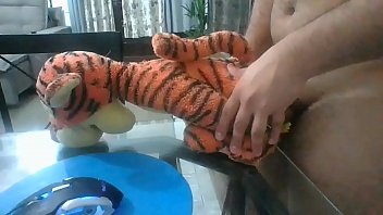 Crazy sex with stuffed a.