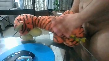 Crazy sex with stuffed a.