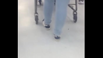 Milf bigass in jeans walking