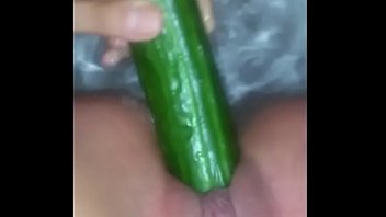 thumb squirting with  a cucumber  