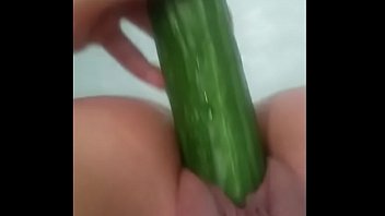 thumb squirting with  a cucumber  