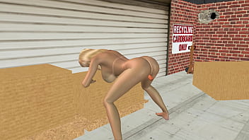 Animated 3D Porn - A very beautiful Big Breasted women masturbating using Carrot