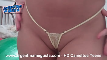 Wicked Weasel Thong inside Pussy - Naked Cameltoe