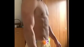 Man in Grass Skirt gives a tropical twist