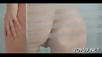 Astounding brunette gal Josephine is playing with vibrator