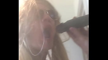 TSAMBER SUCKS USED DILDO