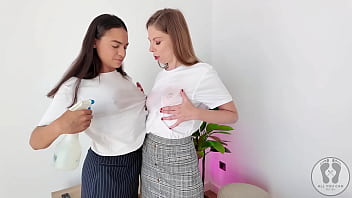 ANA SPEARS ALICE MAZE ARE OFFICE GIRLS WET T-SHIRT WEDNESDAY