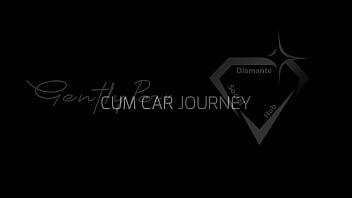 CUM CAR JOURNEY: I let my friend Sara Diamante find me with a hard cock
