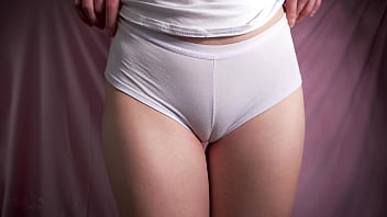 Fat Pussy Cameltoe In White Panties Close Up