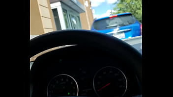 Jerking off in the Dunkin Donuts drive thru