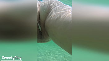Multiple creampie underwater cum inside