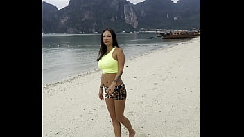 Beautiful Monika Fox In Green Top In Tropics (Free)