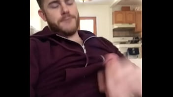 Ginger cums on his shirt