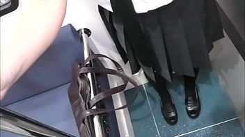 A thriving couple interested in sex who want to have sex with their hands and give a blow job on the empty train in the countryside on their way home without anyone finding out.