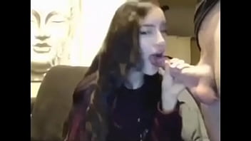 Girl sucking duck , with enjoy