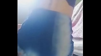 Young girl dancing funk with panties stuck in her ass  