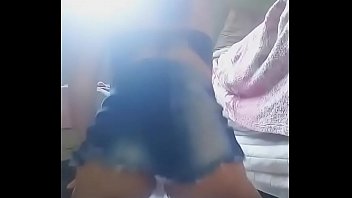Young girl dancing funk with panties stuck in her ass  