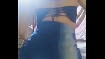 Young girl dancing funk with panties stuck in her ass  