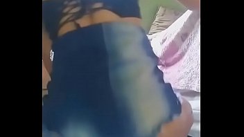 Young girl dancing funk with panties stuck in her ass  