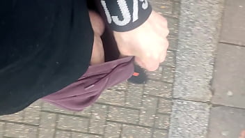 Airing dick on the street