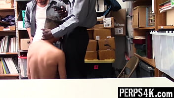 Defensive Suspect Cracks Under Pressure, Submits to A Hardcore Fucking Session with Two Officers - Perps4k