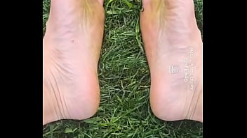 Feet flexing in the grass...