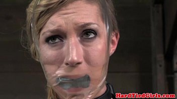 thumb box tied skank  learns discipline ne ne ne