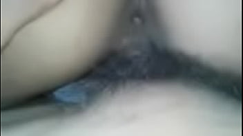 Spreading the female teacher's pussy and stuffing his cock in her clit until her clit is wet.