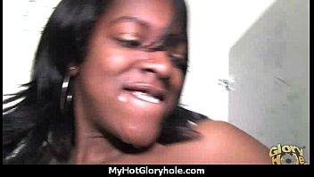 Hottie sucks and fucks black cock for cusmhot at gloryhole 25