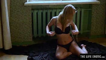 thumb horny girl held  by chains  